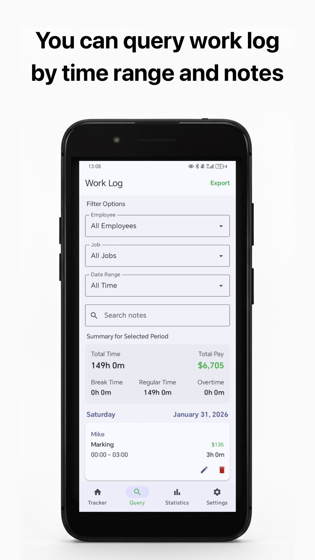 One-click to Clock In/Out